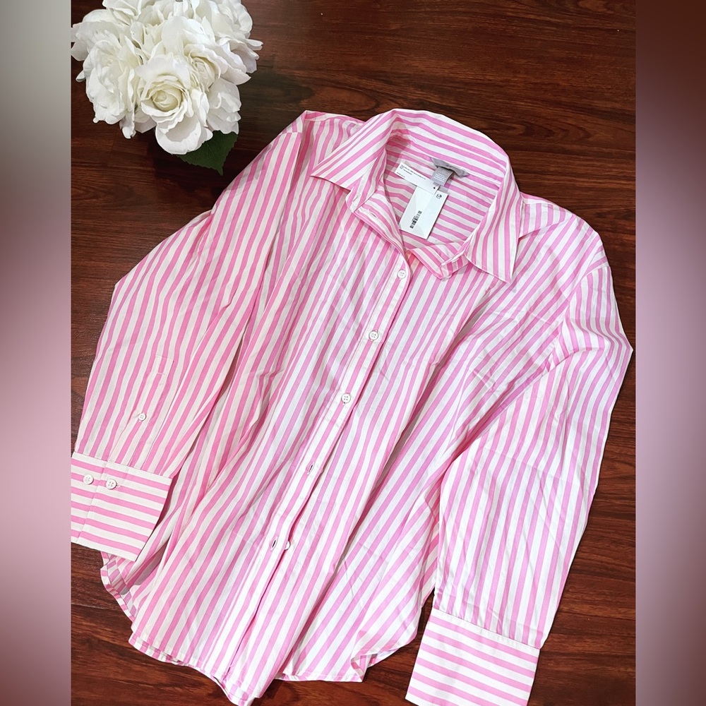 NWT Pink and White T-Shirt .